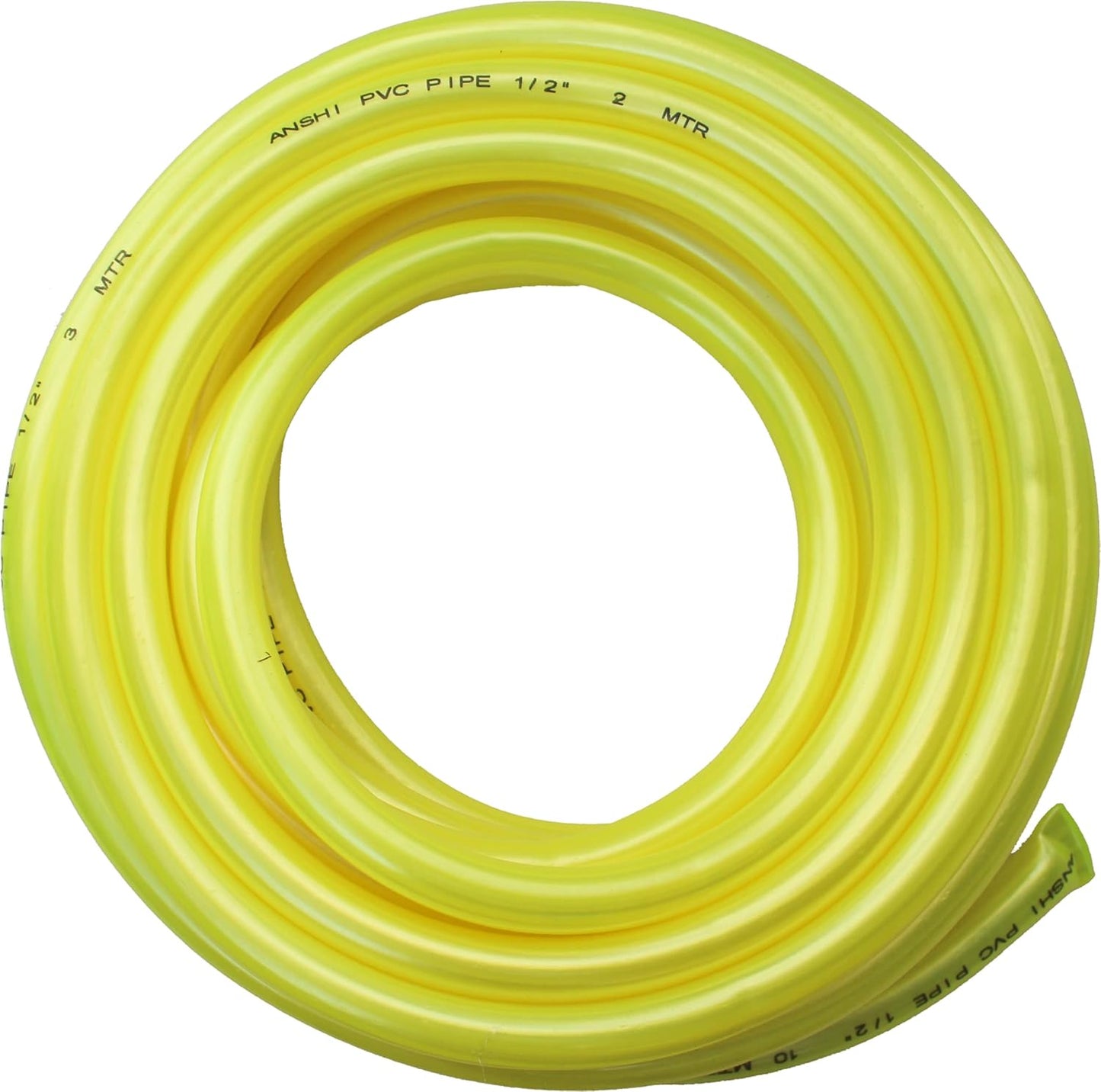 ANSHI 10 METER FLEXIBLE YELLOW HOSE PIPE (½’’ INCH,12 mm) With Water Spray Gun