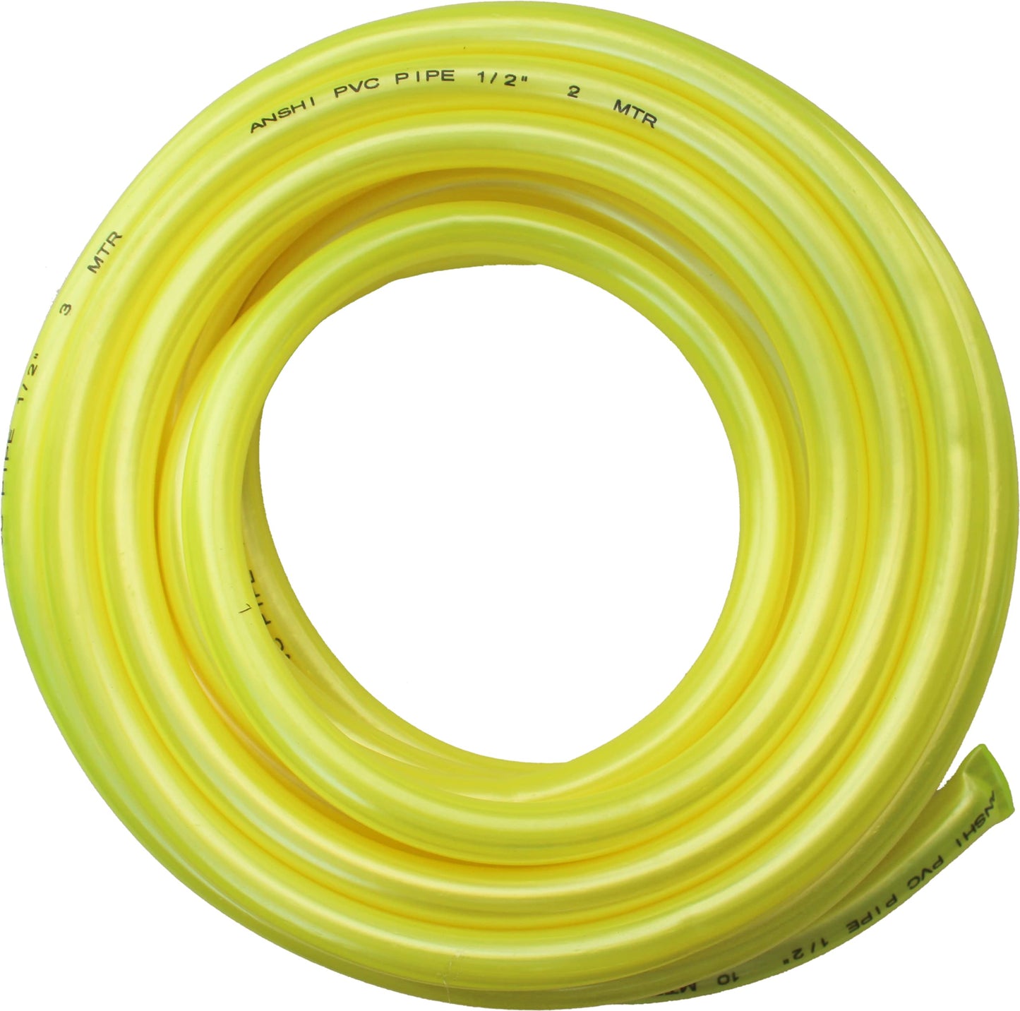 ANSHI 5 METER FLEXIBLE YELLOW HOSE PIPE (½’’ INCH,12 mm) With Water Spray Gun (5 Meter, Blue, 1)
