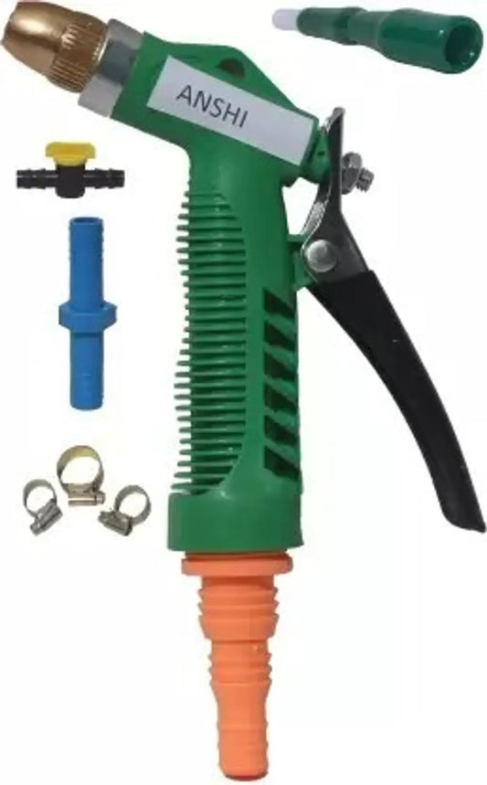5m Flexible Blue Hose Pipe with Water Spray Gun (1/2 Inch, 12 mm) for Garden Use (5 m)